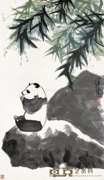 陈佩秋 熊猫 69.5×40cm