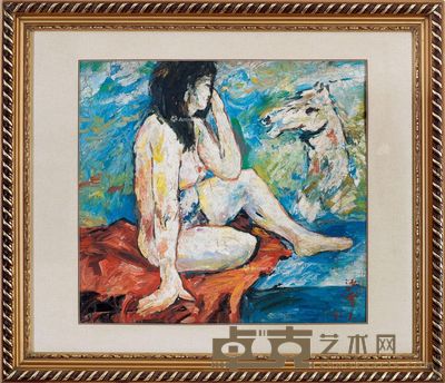 沙耆 凝望 53×58cm