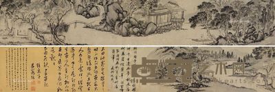 沈周 山水长卷 40.5×392cm