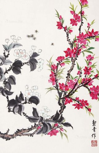 胡絜青 花卉