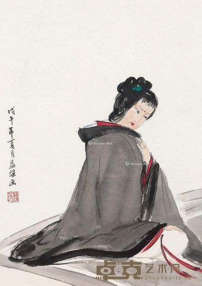 傅益瑶 仕女 45×31cm