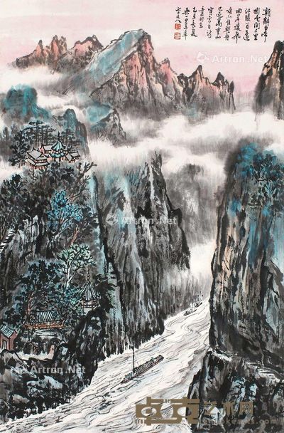 吴一峯 李白诗意图 68×45cm