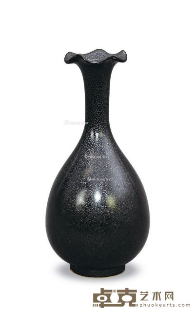 建窑油滴葵口瓶 ↑21cm