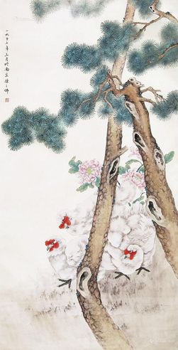陈之佛 工笔花鸟