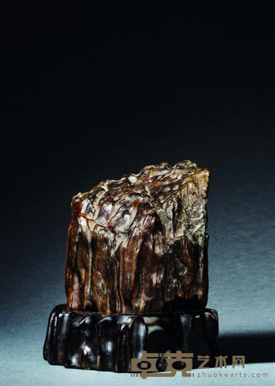 清 小木化石 H.11cm