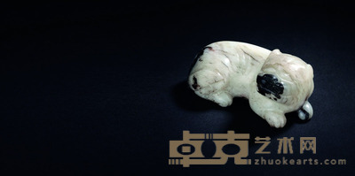 明 白玉提油瑞兽纸镇 L.8cm