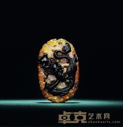 清 四色玛瑙香薰 5.3×3.5cm