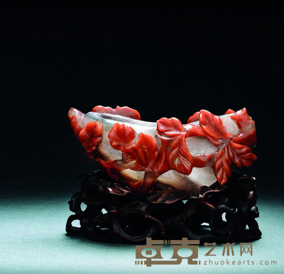 清中 南红玛瑙水丞 L.15cm
