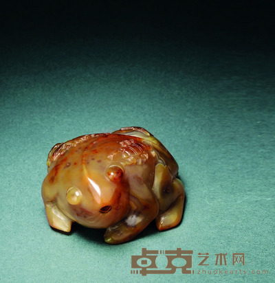 清 玛瑙五毒镇纸 L.9cm