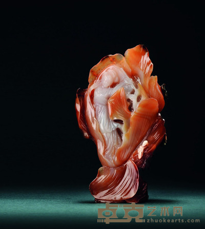 民国 玛瑙荷花仙子 H.17.5cm