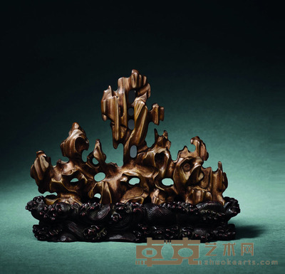 清 铜山子笔架 L.18cm H 15.5cm