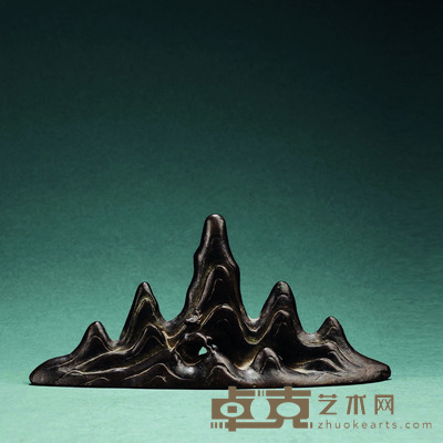 清 五山奔鹿笔架 L.17.5cm  H.8cm
