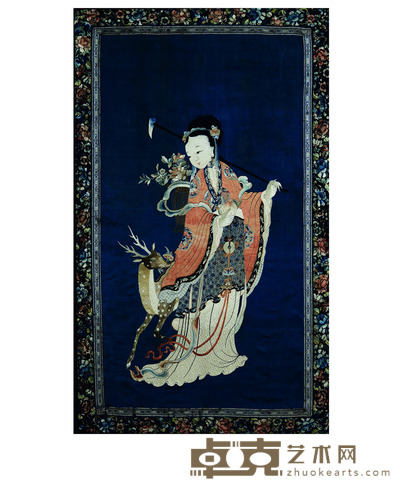 清乾隆 满绣麻姑献寿 150×88cm