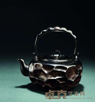 清 银壶 H.16cm