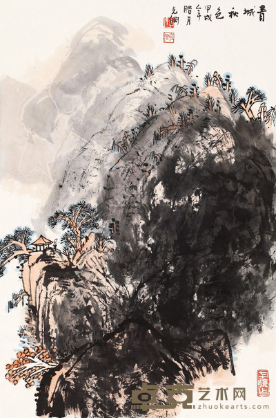 孙克纲 青城秋色 68×45cm