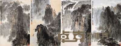 武霖生 山水六屏 68×45cm×6