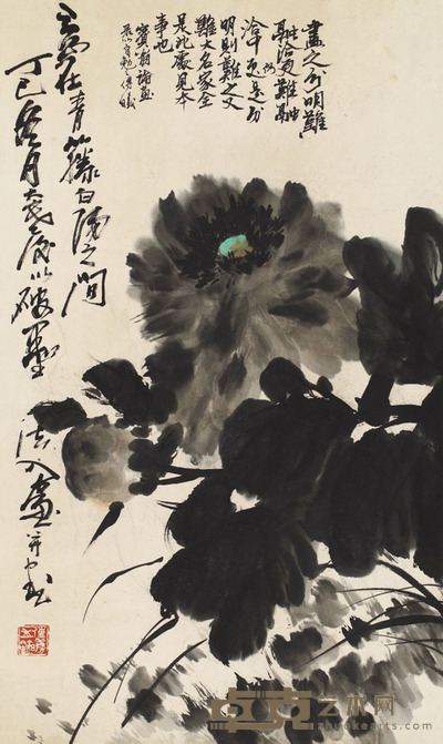 舒传曦 牡丹 73×43cm