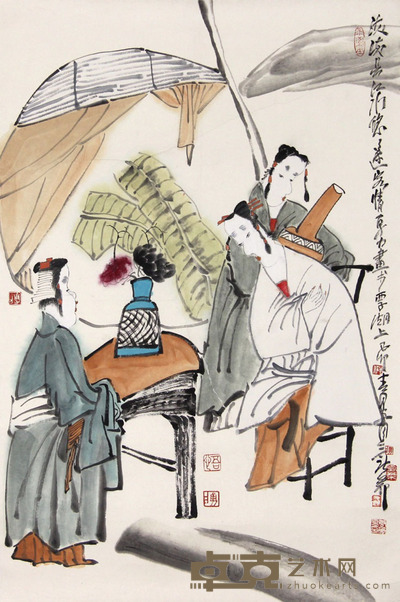唐勇力 人物 68×46cm
