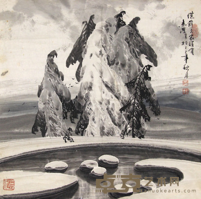 于志学 冰雪山水 68×68cm