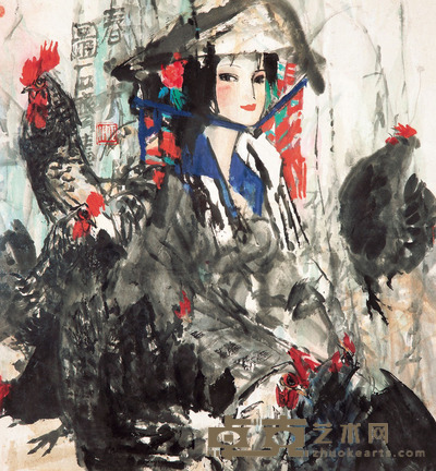 石齐 春天图 81×75cm
