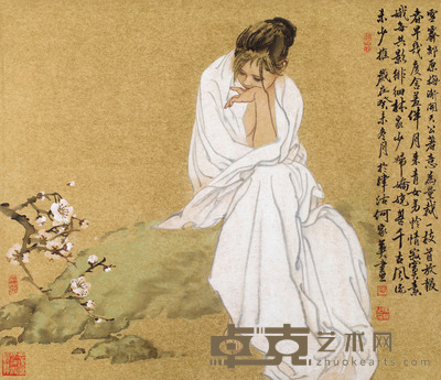 何家英 人物 45×52.5cm
