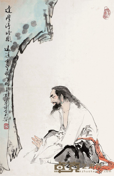 范曾 达摩得悟图 66×43cm