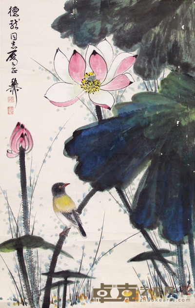 谢稚柳 荷花 68×43cm