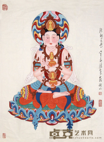 潘洁兹 佛像 68×50cm