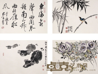 刘明怀、陈多多、张世简、秦岭云、姚治华、寒石、洪潮 合集 45×163cm×7