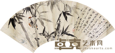 唐云 竹鸟 50×20cm