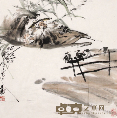 王涛 人物 69×68cm