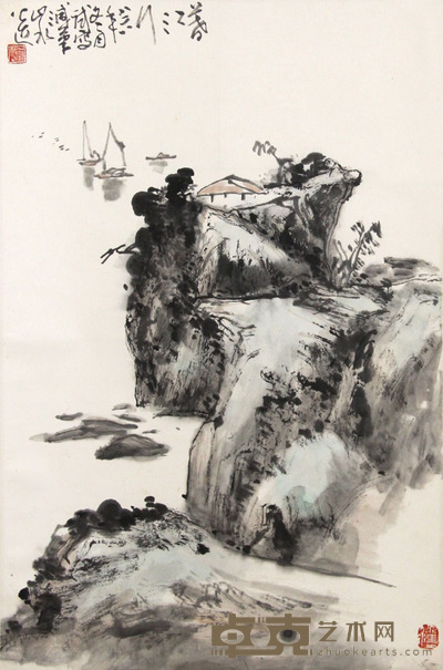 郭公达 山水 68×45cm