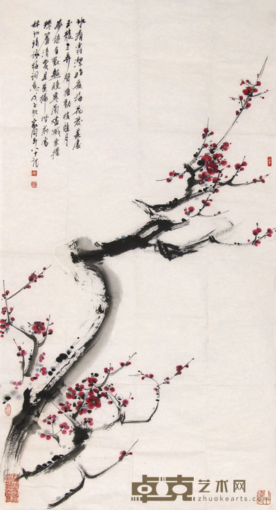 裴家同  红梅 89×48cm