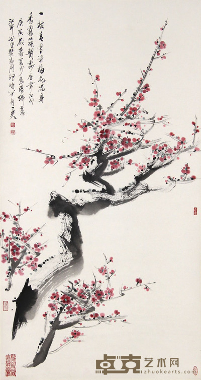 裴家同 梅花 89×48cm