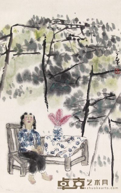 黄少华 人物 69×44cm