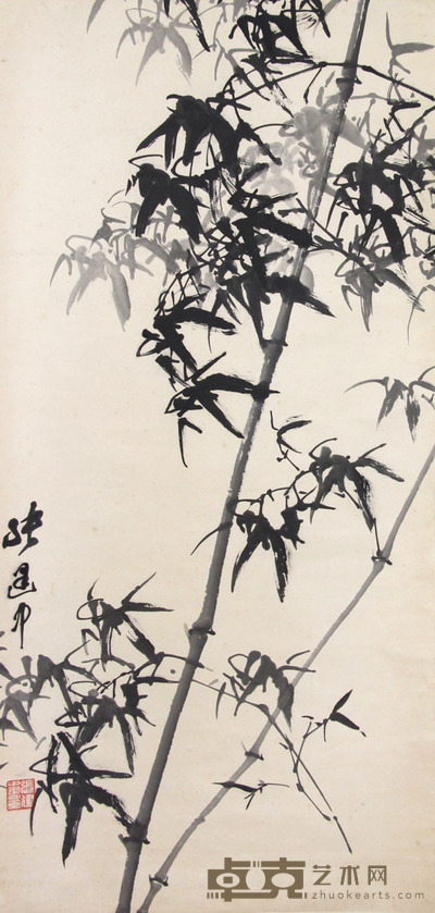 张建中 竹 138×66cm