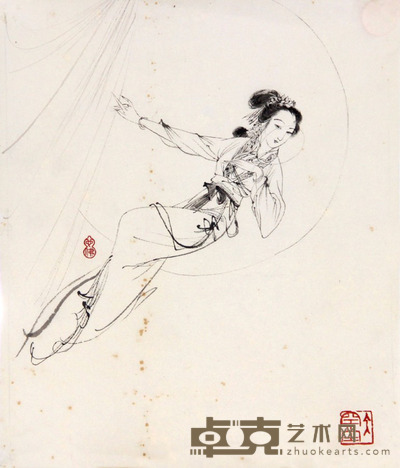 胡也佛 仕女 33×28cm