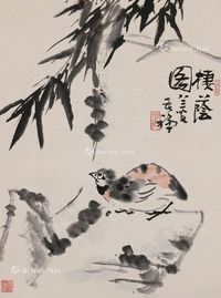 李苦禅 栖荫图