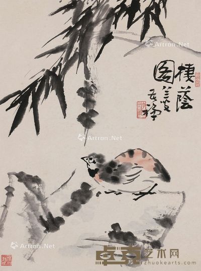 李苦禅 栖荫图 65×48.5cm