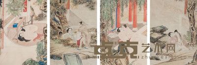 佚名 春官图四册页 34×24cm
