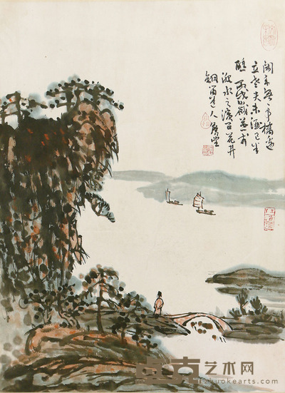 詹望 山水 64×45 cm 约2.6 平尺