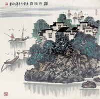 张松 春水泛舟