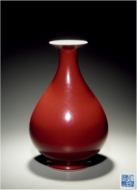 清乾隆·霁红釉玉壶春瓶