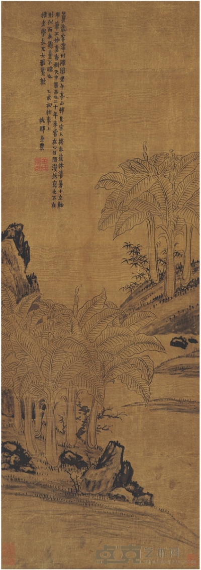 金农 蕉林清暑图 104×36cm