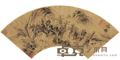 张瑞图  观瀑图 47.5×16cm