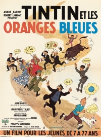 《丁丁历险记》之《丁丁和蓝桔子》法文原版电影海报