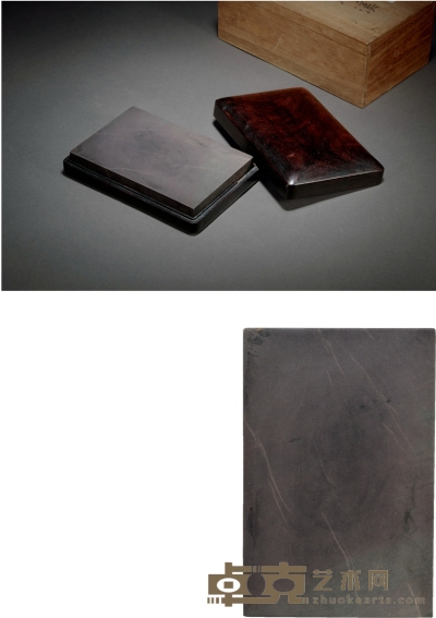 清·平板端砚 15.3×15×2cm