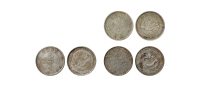清·吉林、安徽省造三钱六分、大清银币伍角银币一组三枚