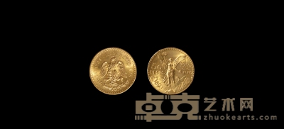 1947年墨西哥自由女神像五十比绍金币 直径：37mm 数量：1