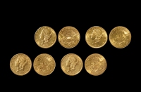 1903、1904、1906、1907年美国摩根20美元金币一组四枚